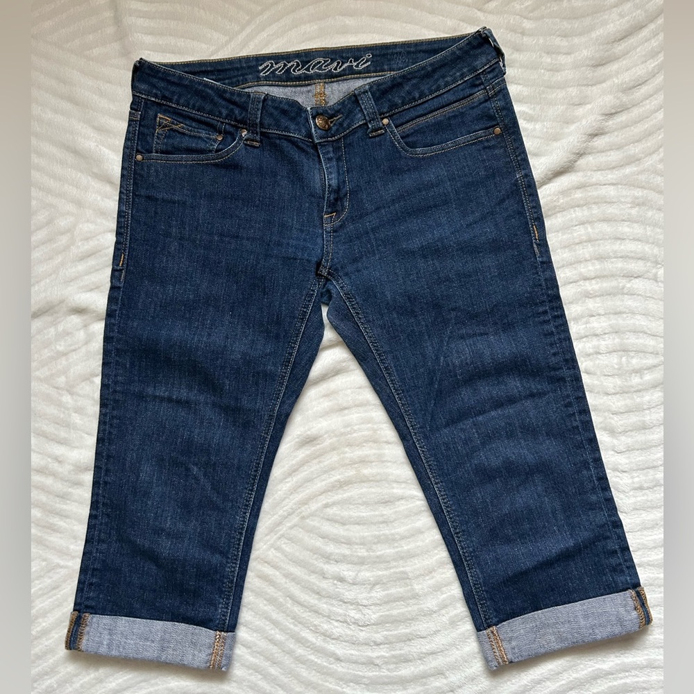 MAVI Alma Long Denim Shorts (Capri)